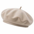Béret taille unique en suédine beige style souple pour adulte