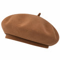 Béret taille unique en textile marron style classique