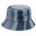 Bob taille unique en tissu denim bleu à bords souples pour usage quotidien