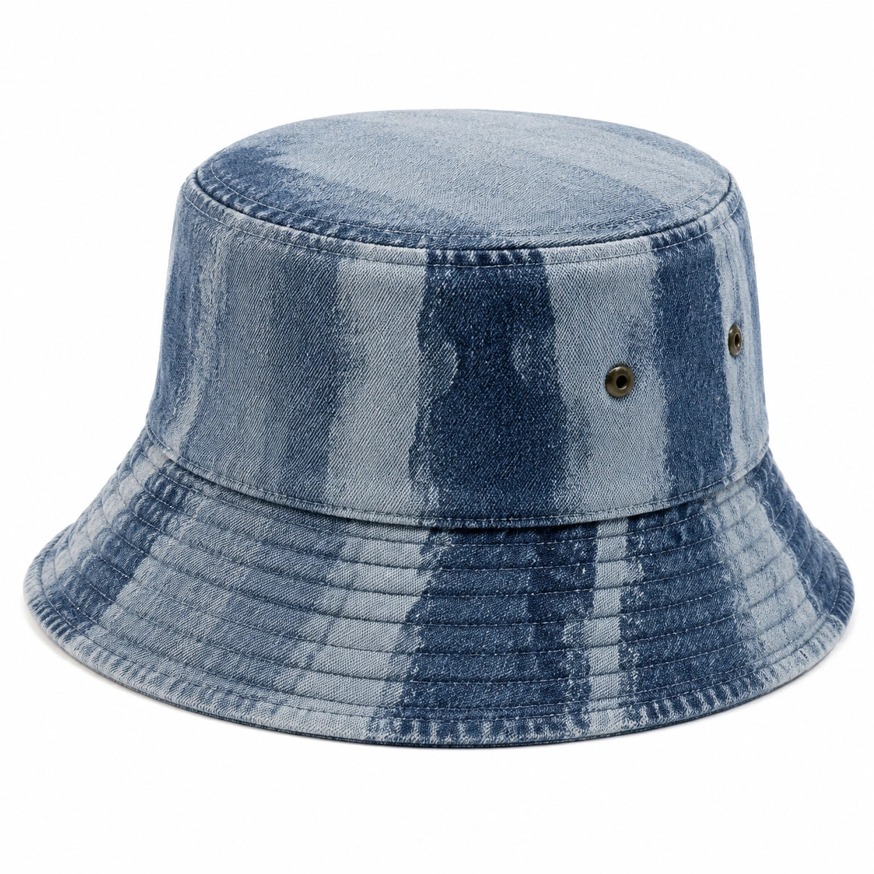 Bob taille unique en tissu denim bleu à bords souples pour usage quotidien