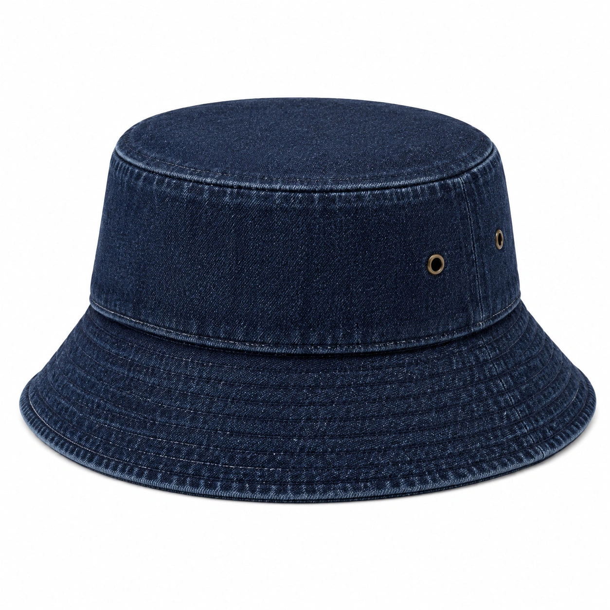 Chapeau bob taille unique en tissu aspect denim bleu marine décontracté