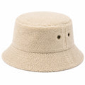 Bob taille unique en tissu bouclette beige - bord souple décontracté