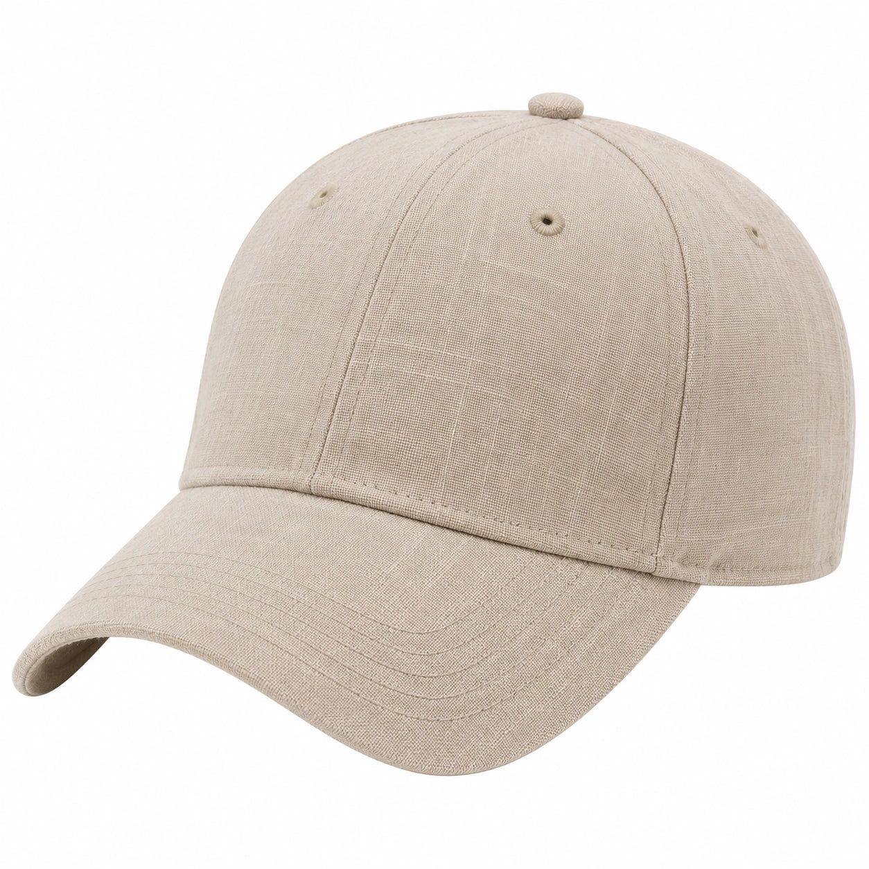 Casquette de baseball taille unique en tissu beige style décontracté