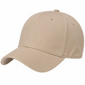 Casquette de baseball taille unique en tissu beige à visière courbée