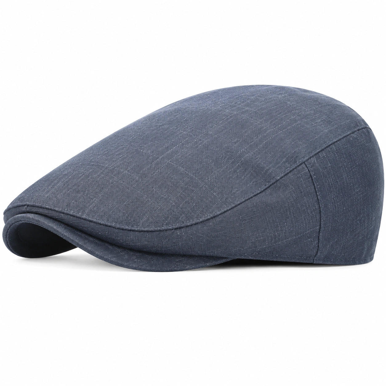 Casquette plate taille unique en tissu bleu marine style classique