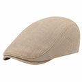 Casquette plate taille unique textile beige style classique
