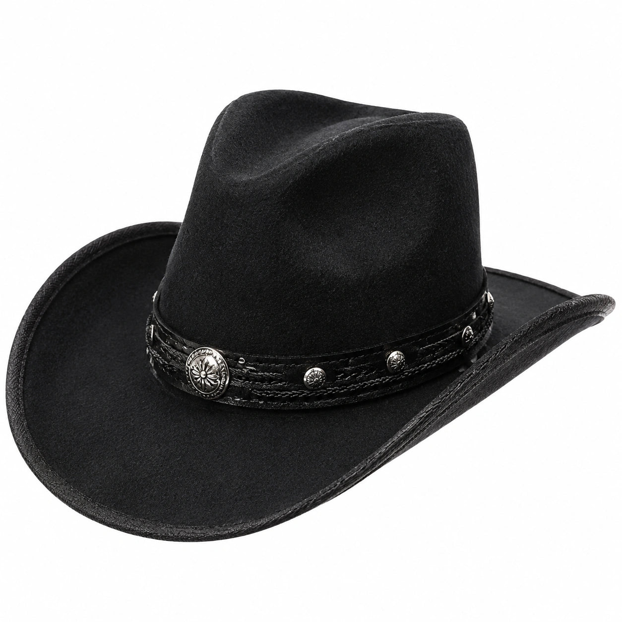 Chapeau cowboy taille unique noir en feutre style western