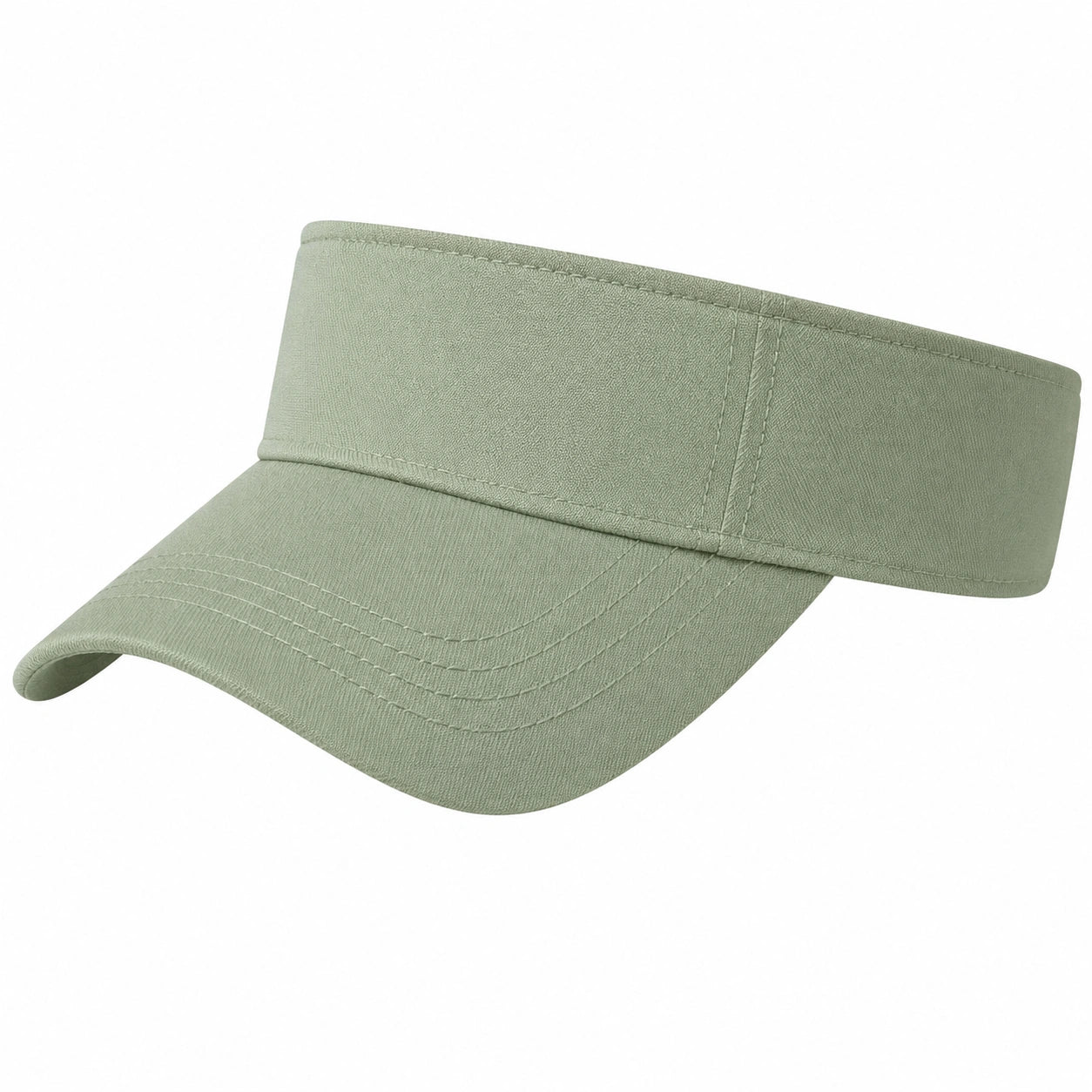Visière taille unique en coton vert sauge - accessoire sportif à visière courbée