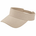 Visière taille unique textile beige réglable protection solaire