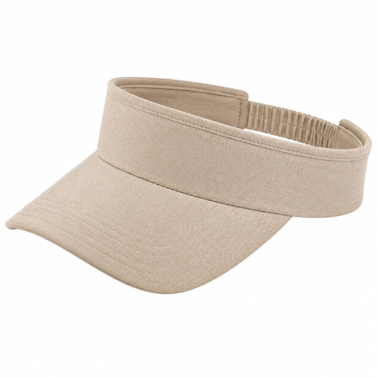 Visière taille unique textile beige réglable protection solaire