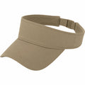 Visière taille unique textile beige ajustable pour protection solaire
