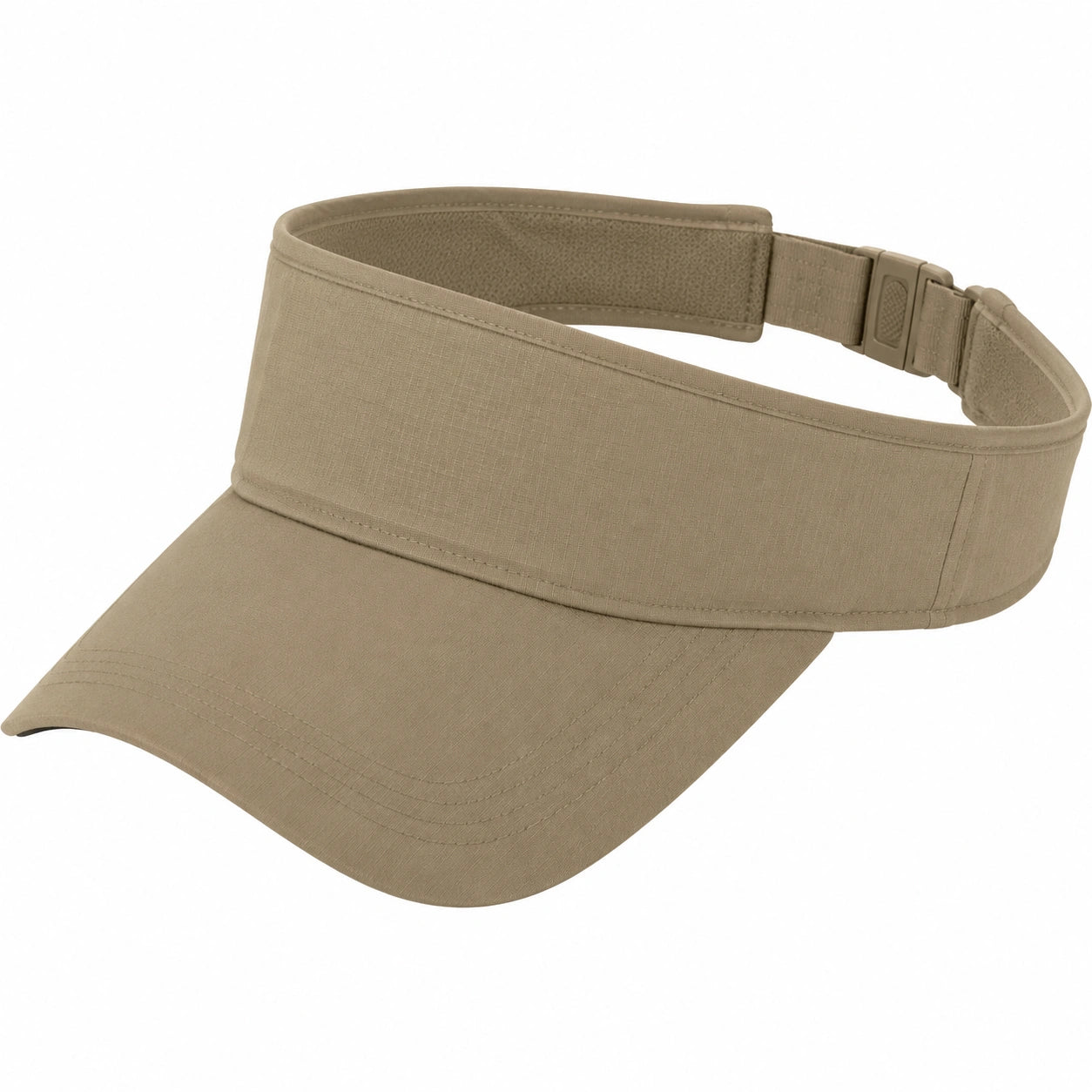 Visière taille unique textile beige ajustable pour protection solaire