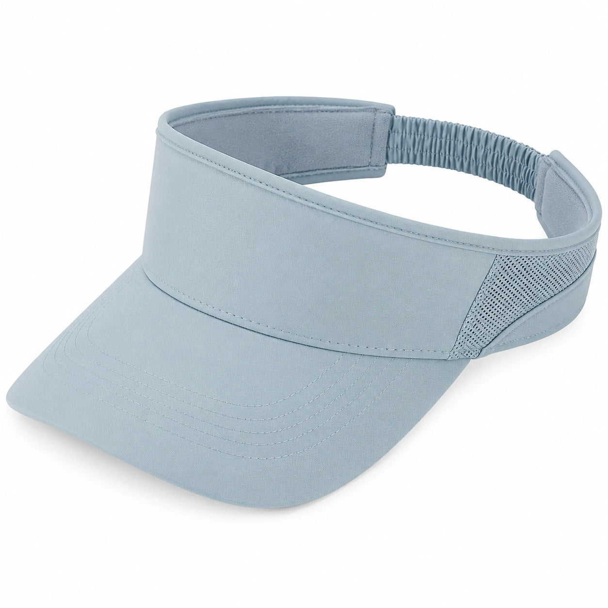 Visière de sport taille unique en tissu bleu clair réglable et respirante